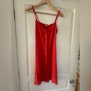 Roxy Red Button-Down Dress